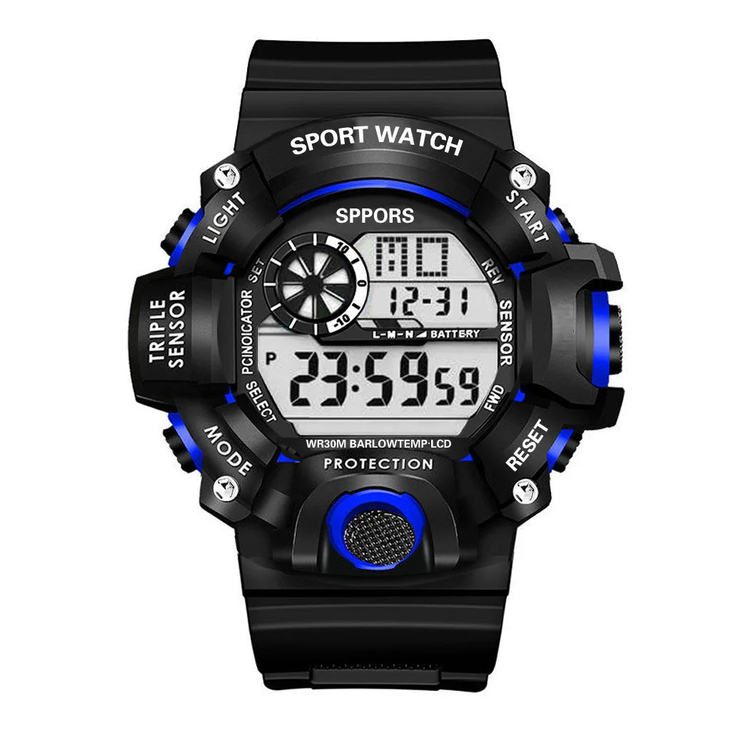 MAYZHISU Men’s Digital Sports Watch | Large Dial | Alarm, Stopwatch & Backlight | 3ATM Water Resistant | Military Style Wristwatch