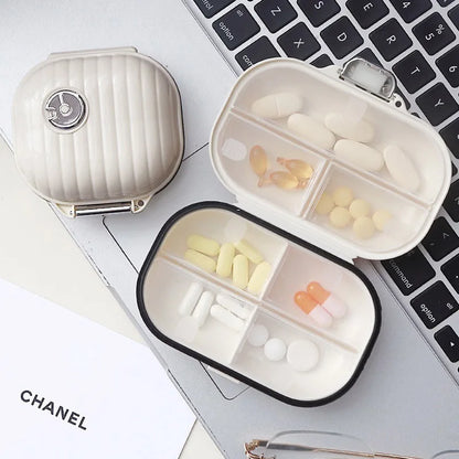 Portable 7 Day Pill Organizer Waterproof Travel Medicine Storage Case Sealed Box