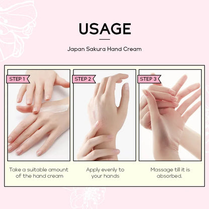 LAIKOU Sakura Hand Cream – Whitening, Anti-Wrinkle, Moisturizing, Anti-Crack, 30g Korean Skincare