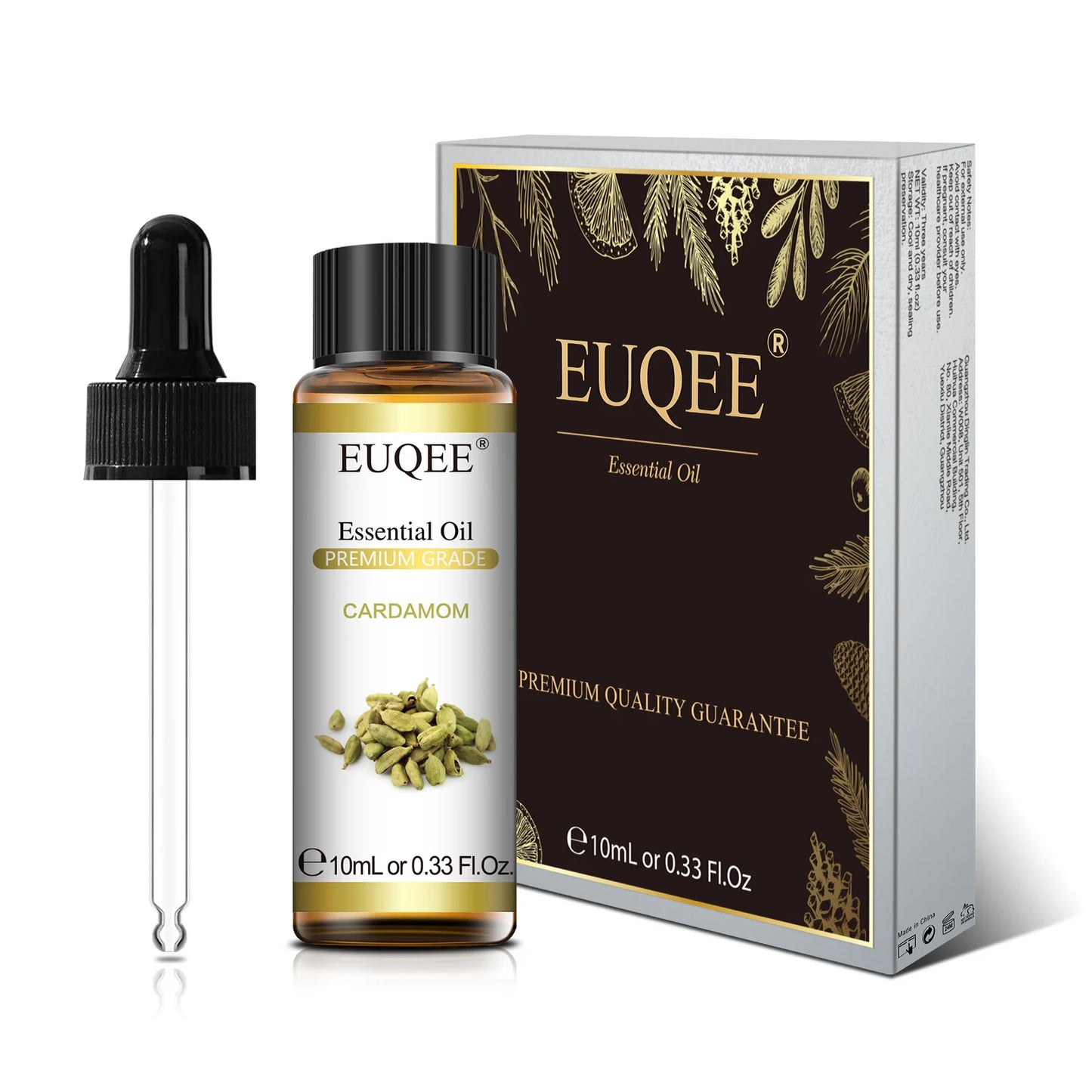 EUQEE 10ml Natural Plant Essential Oil with Dropper – Pure Lavender, Jasmine, Eucalyptus, Vanilla Oils for Diffuser, Humidifier, Aromatherapy