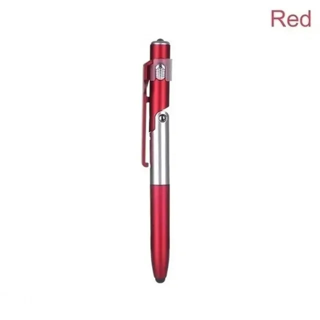 4-in-1 Multifunction Stylus Ballpoint Pen with LED Light, Phone Stand & Touch Screen Tip – Portable Writing Tool for Reading & Office