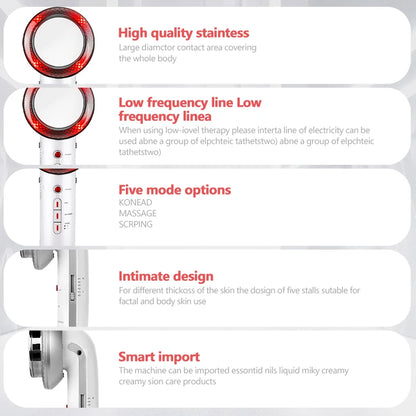 3-in-1 Ultrasonic Body Slimming & Weight Loss Massage Device – Microcurrent, Infrared & Electric Therapy