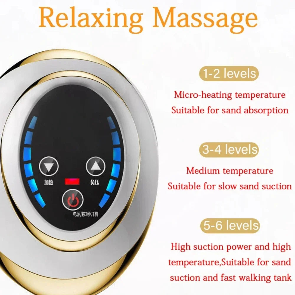 Electric Cupping Massager with Heating – 6/9 Gear Negative Pressure Vacuum Suction Gua Sha Body Slimming & Fat Burner Device