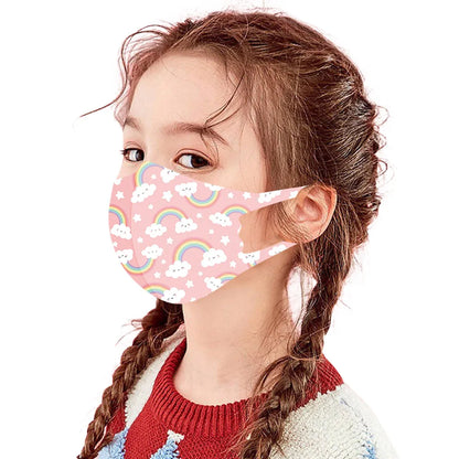 5PCS Washable Kids Face Masks – Reusable Cartoon Mouth Covers for Boys & Girls | Breathable, Comfortable, Dust-Resistant Design