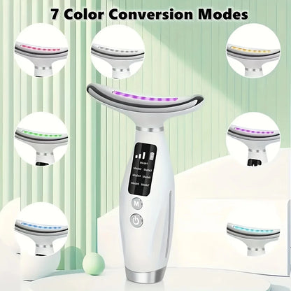 3-in-1 Facial Beauty Massager – EMS-Inspired Skin Toning for Face, Neck & Eyes