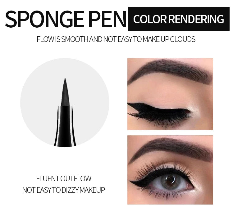 ANQINA 4D Waterproof Mascara & Liquid Eyeliner Set – Long-Lasting Curling Eye Makeup (Full Size)