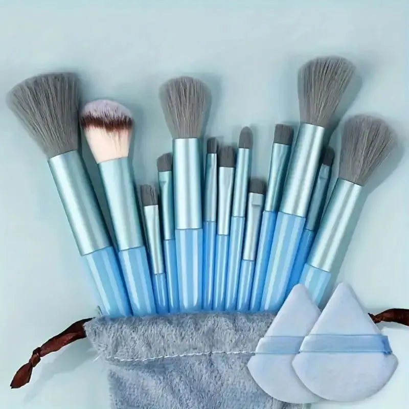 Professional Premium Quality Soft Fluffy Makeup Brush Set – Foundation, Powder, Eyeshadow, Kabuki, Blending Brushes with Sponge & Storage Bag