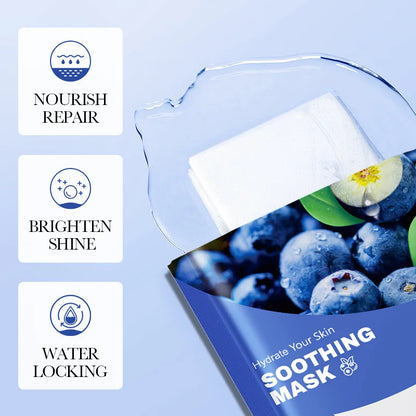 10 Pcs Fruit Facial Masks – Moisturizing, Brightening & Firming Korean Skincare Sheet Masks for Hydrating Face Care