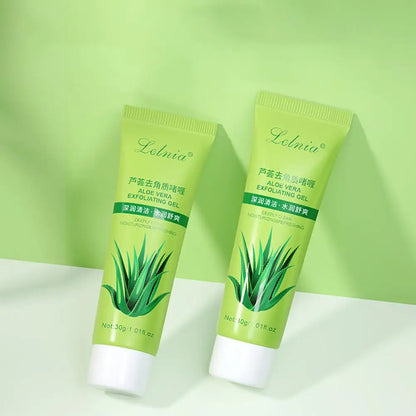 Aloe Vera Face Exfoliating Gel Scrub – Gentle Facial Cleanser, Removes Impurities, Moisturizes & Helps Reduce Pores – 30g / 100g