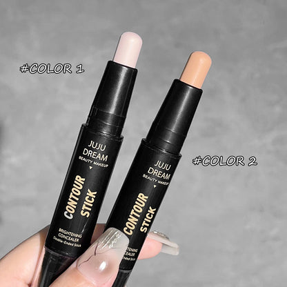 Double-Ended Contour & Highlighter Stick – 3D Face Shaping, Brightening, and Nose Shadow Makeup Stick