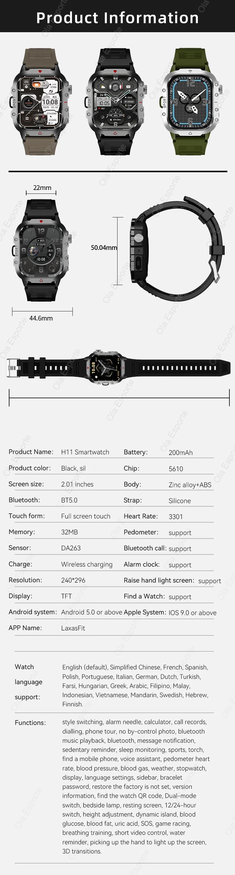 Men’s Smart Watch Bluetooth Call – LED Touch Screen Fitness Tracker with Multi-Sport Modes, Smart Notifications (Android & iOS)