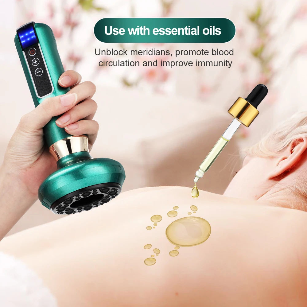 Electric Gua Sha Vacuum Massager – Anti-Cellulite Suction Cup with Infrared Heat Therapy for Slimming & Skin Rejuvenation