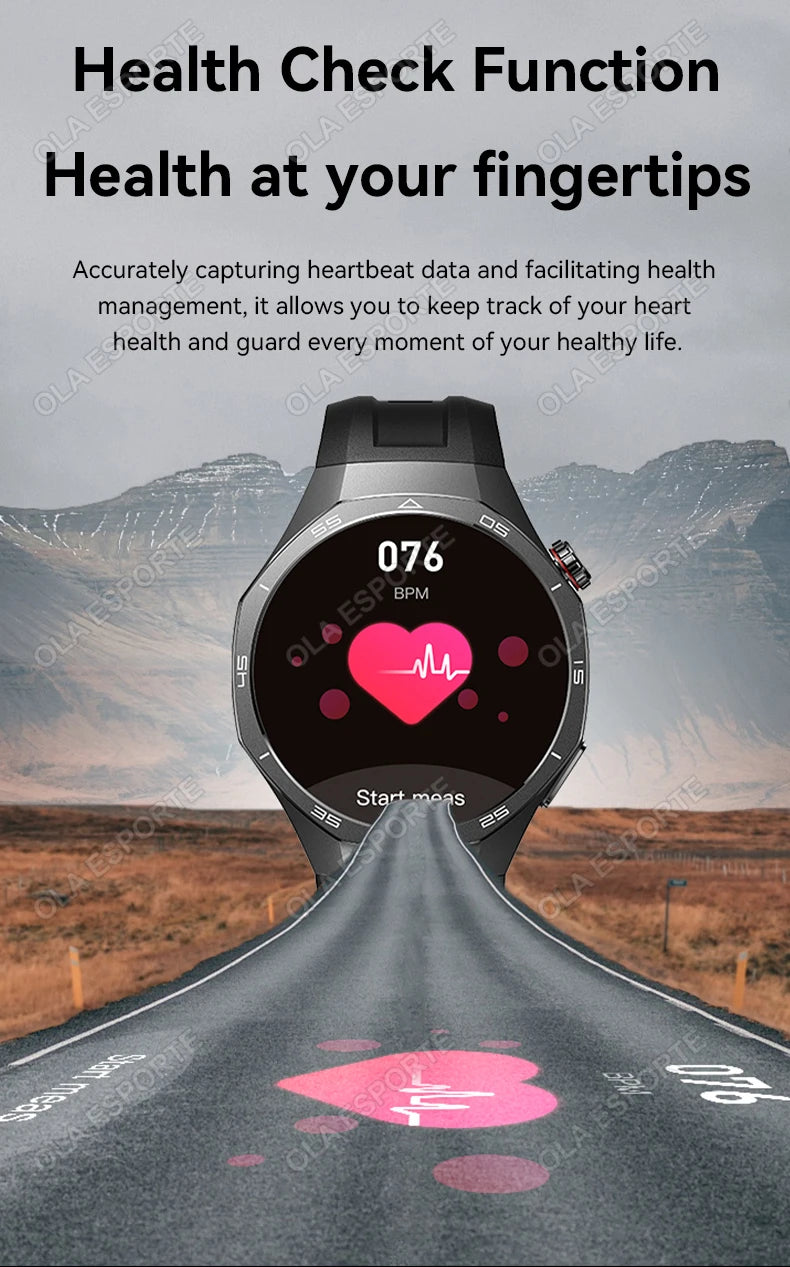 Smart Watch GPS NFC Bluetooth Call 1.52" HD Fitness Tracker Android iPhone