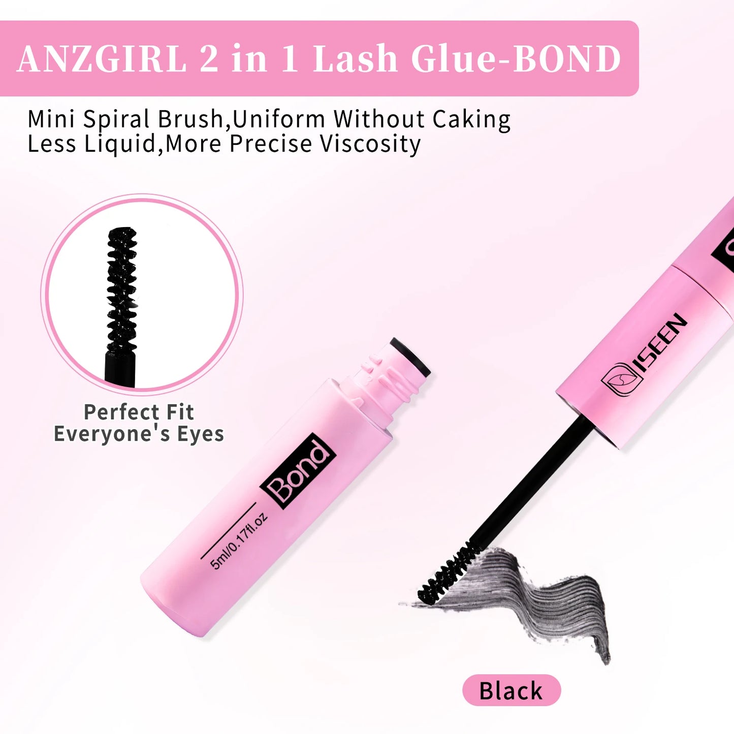 Lash Bond & Seal 10ml with 5ml Lash Glue Remover Kit – DIY Lash Extension Set with Tweezers & Eyelash Curler, Long-Lasting Lash Adhesive