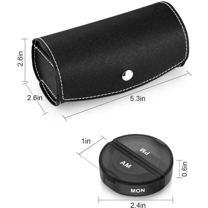 Weekly 7 Day Pill Organizer 14 Compartment Medicine Vitamin Storage Box Travel Case