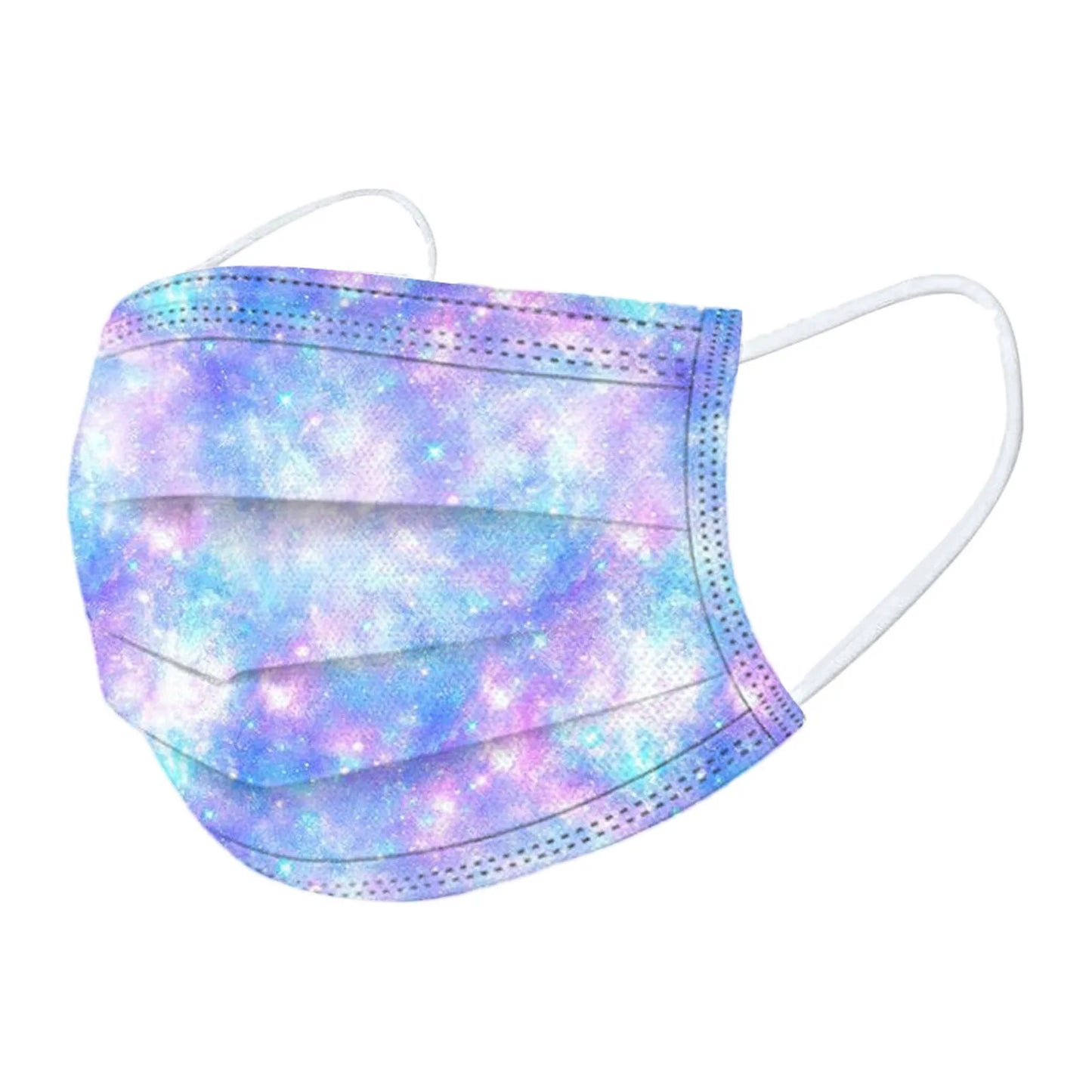 Children’s Gradient Star Disposable Face Masks – 3-Ply Non-Woven, Outdoor Use, Cute Printed Design (50 Pack)