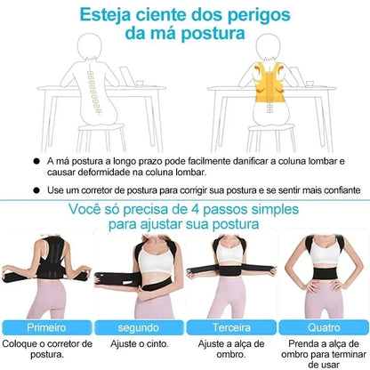 Adjustable Back Posture Corrector Brace Shoulder Support Belt Spine Trainer
