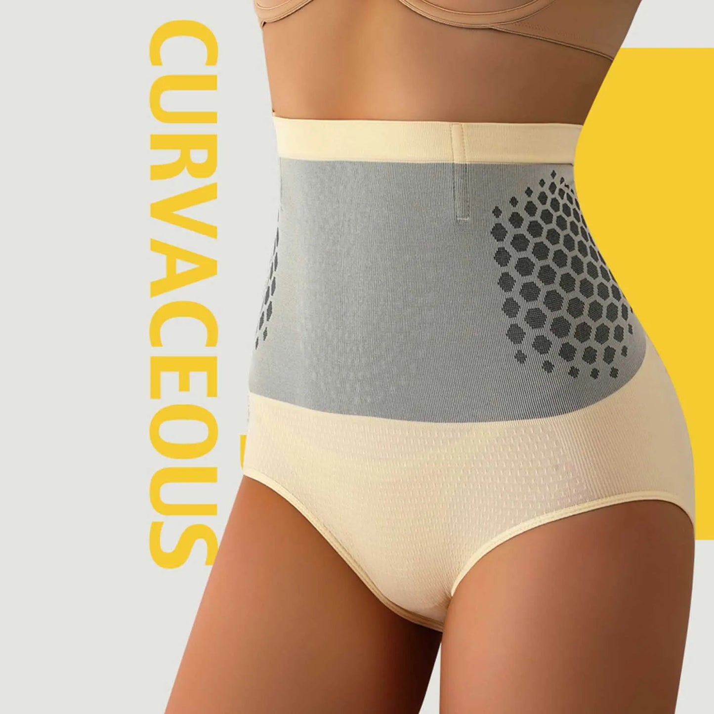 Women's High Waist Shapewear Briefs Seamless Tummy Control Underwear Body Shaper