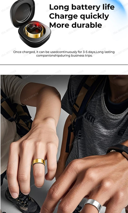 R12 Smart Ring Fitness Tracker Heart Rate Sleep Monitor 5ATM Waterproof