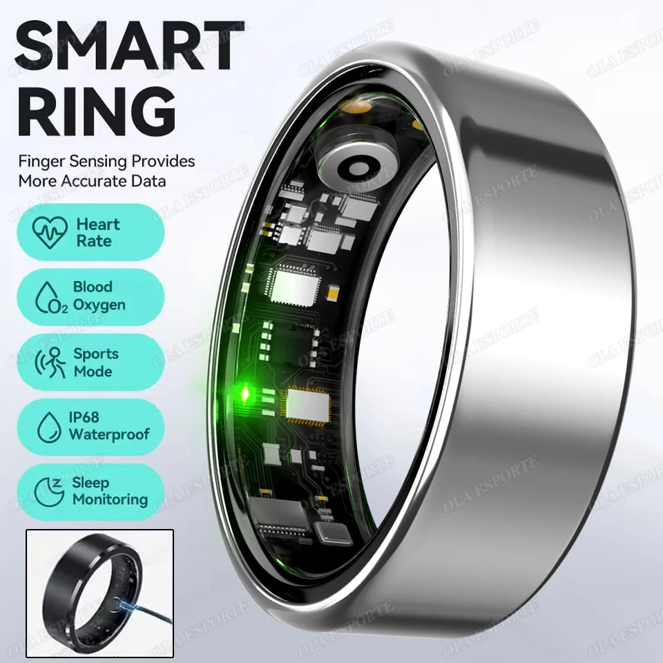 R12 Smart Ring Fitness Tracker Heart Rate Sleep Monitor 5ATM Waterproof