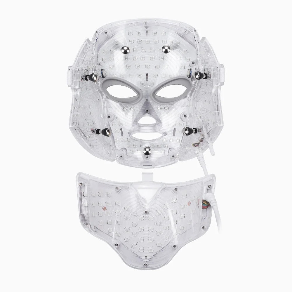 7-Color LED Face & Neck Light Therapy Mask – Electric Facial Skincare Mask with Remote Control