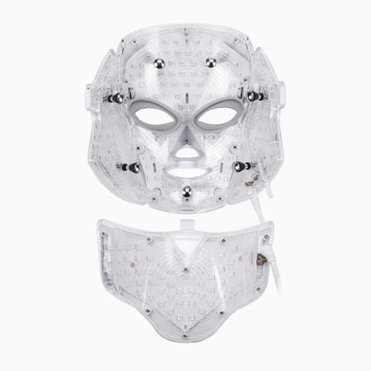 7-Color LED Face & Neck Light Therapy Mask – Electric Facial Skincare Mask with Remote Control