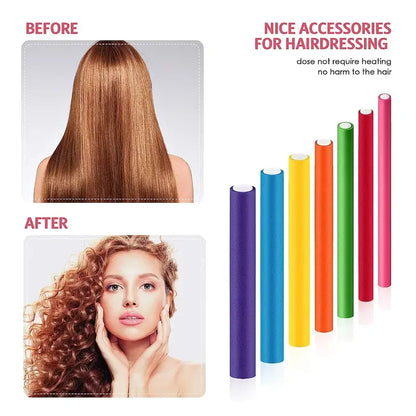 42-Piece Flexible Foam Hair Curling Rods Set – No-Heat Flexi Rods, Twist Hair Rollers for DIY Curls & Waves