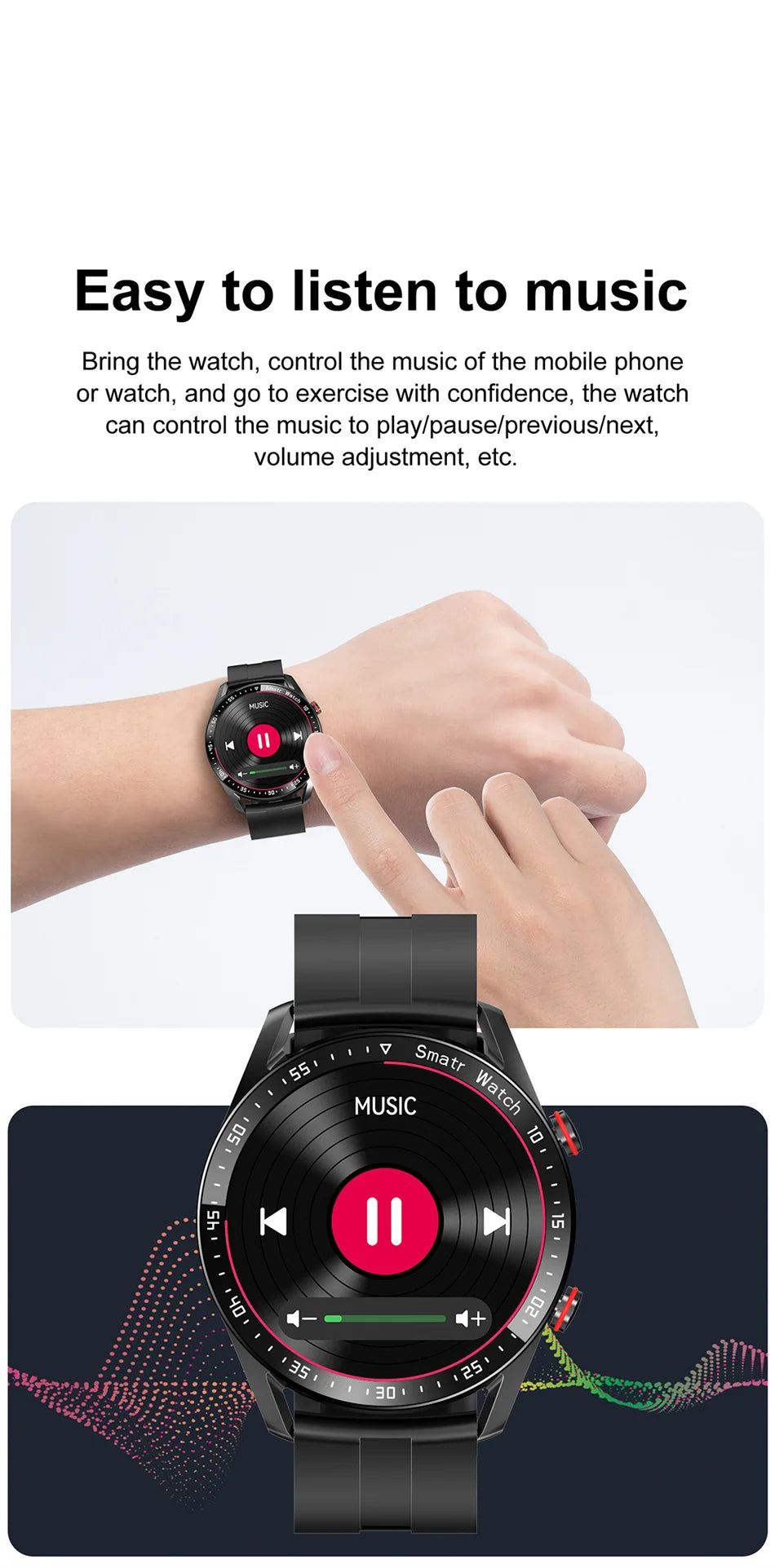 Men’s Bluetooth Smart Watch | Fitness & Activity Tracker | Call & Message Alerts | Waterproof Sports Smartwatch with Box
