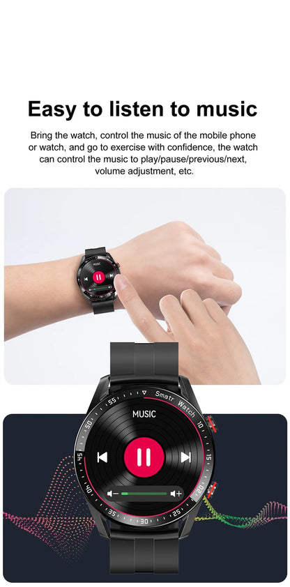 Men’s Bluetooth Smart Watch | Fitness & Activity Tracker | Call & Message Alerts | Waterproof Sports Smartwatch with Box