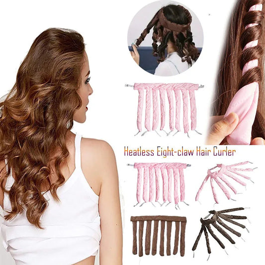 Heatless Octopus Hair Curler Headband – Soft Foam Overnight Curling Rod with Velcro Strap (1-Pack)
