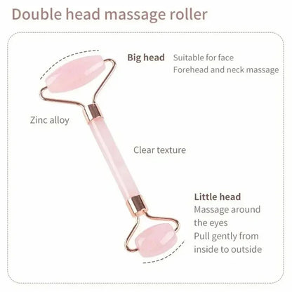 Double-Head Facial & Neck Massage Roller – Beauty Tool for Skin Relaxation, Lifting & Toning