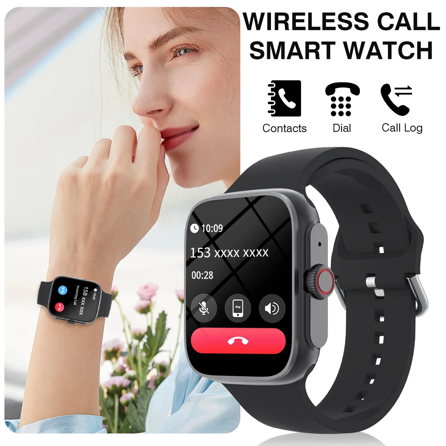 Smart Watch Bluetooth Calling Fitness Tracker Touch Screen for Android iPhone