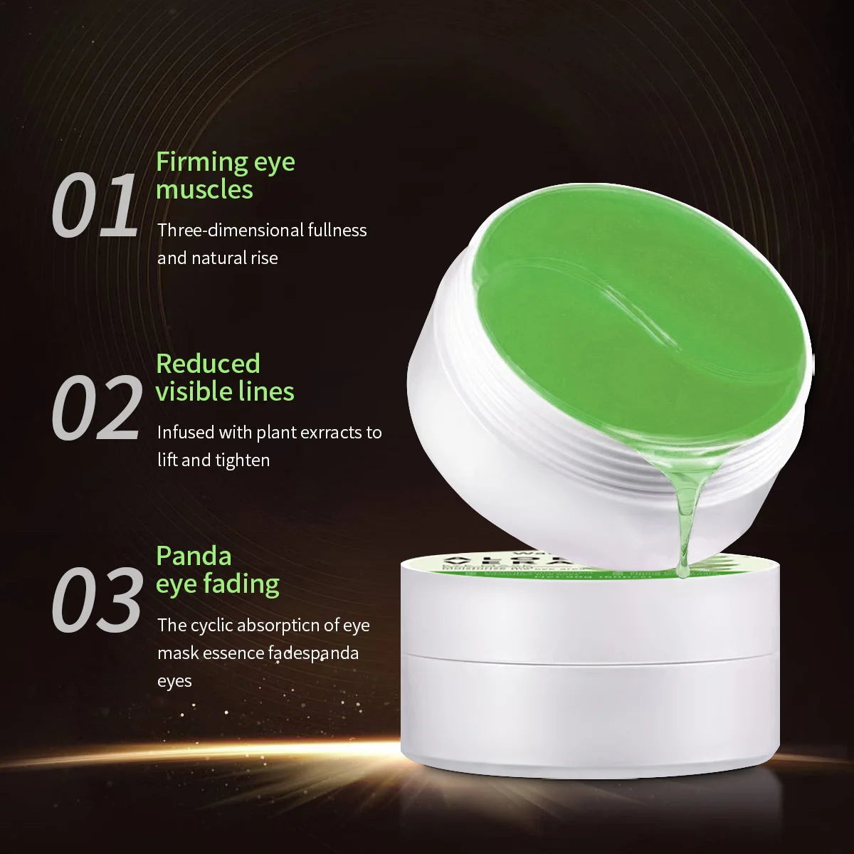 60pcs Aloe Vera Collagen Eye Masks – Anti-Dark Circles, Puffy Eyes, Moisturizing & Firming Under Eye Patches for Skincare