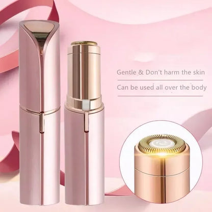Electric Facial Hair Remover – Lipstick-Style Painless Epilator for Eyebrows, Upper Lip, Bikini & Sensitive Areas
