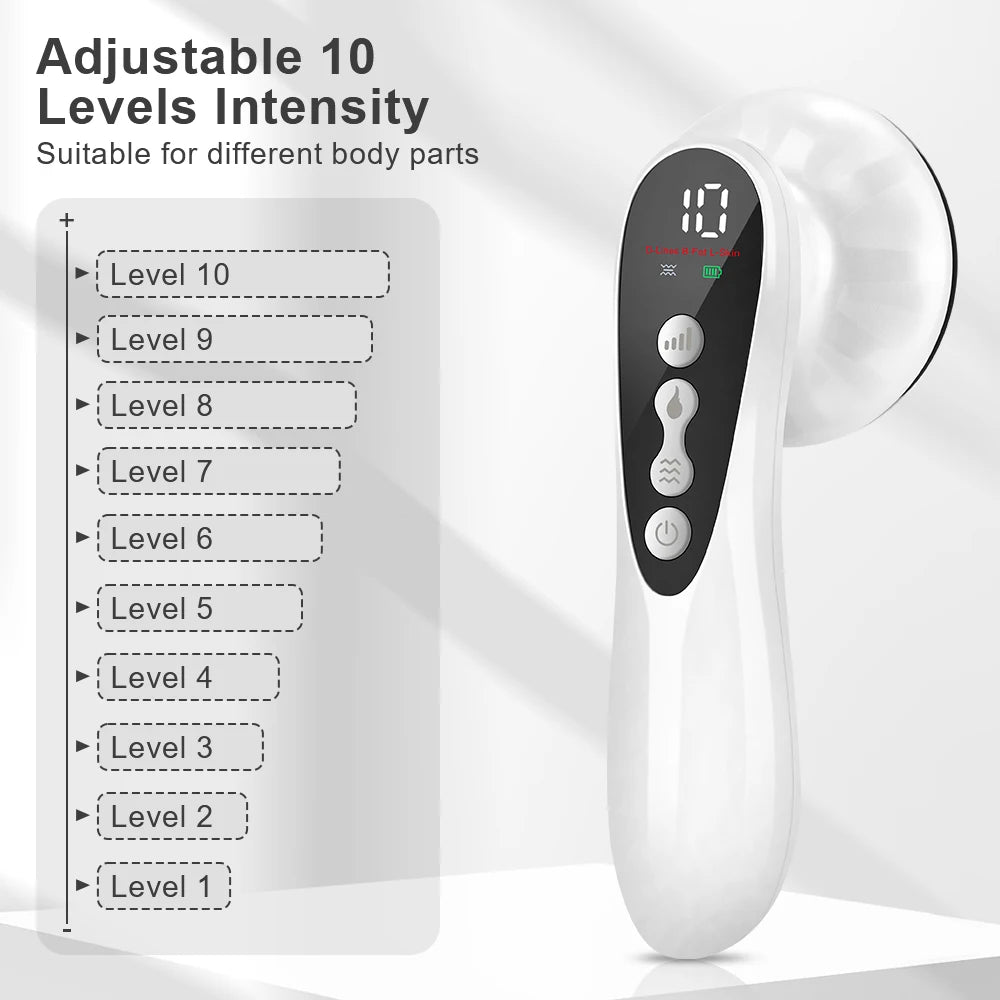 Electric Vibrating Body Massager with Heat & Red Light – Handheld Skin Firming & Body Sculpting Device