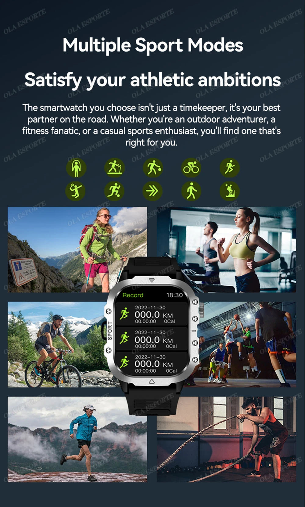 Men’s & Women’s Smart Watch – Fitness Tracker with Heart Rate, Sleep Monitor, Waterproof & Bluetooth Calls for iOS & Android