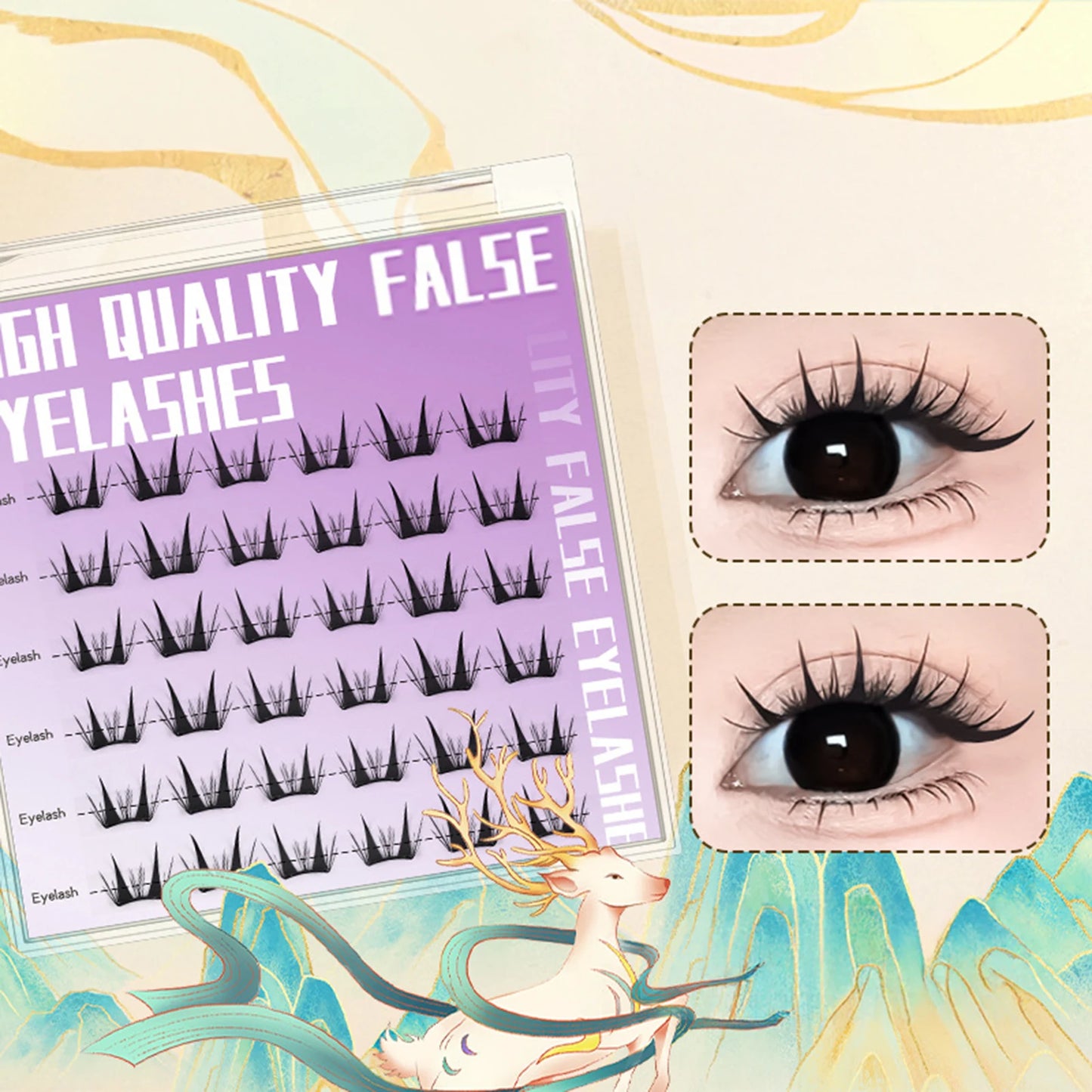 Press-On Lash Clusters 7–13mm – Natural Look Individual False Eyelash Clusters for DIY Lash Extension, Daily Wear & Cosplay