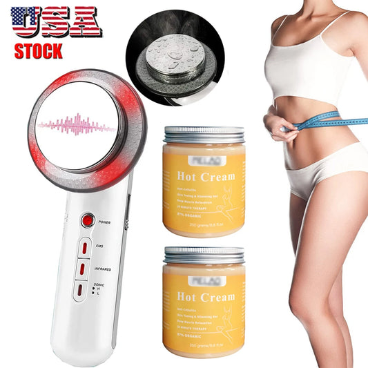 3-in-1 Ultrasonic Body Massager & Skin Firming Device – Microcurrent & Infrared