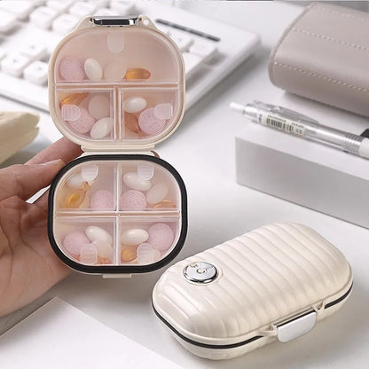 Portable 7 Day Pill Organizer Waterproof Travel Medicine Storage Case Sealed Box