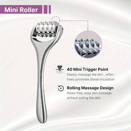 Stainless Steel Face Roller Eye Massager Tool Facial Massage Roller Skincare Tool