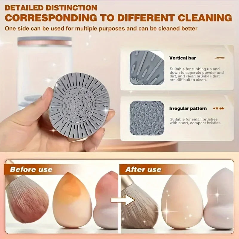 USB Powered Makeup Brush Cleaner & Dryer – Odorless, Battery-Free, Plug-and-Play Brush Washing Tool