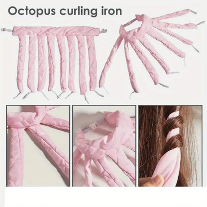 Heatless Octopus Hair Curler Headband – Soft Foam Overnight Curling Rod with Velcro Strap (1-Pack)