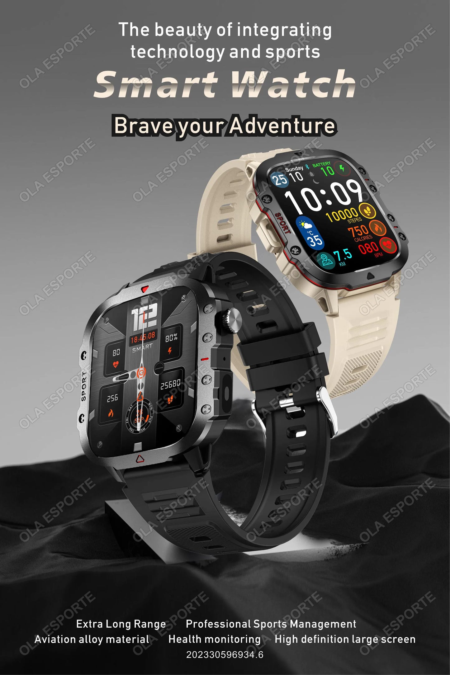 Men’s Smart Watch Bluetooth Call – LED Touch Screen Fitness Tracker with Multi-Sport Modes, Smart Notifications (Android & iOS)