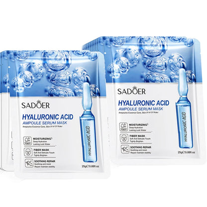 10-30 Pcs SADOER 24K Gold Vitamin C & Hyaluronic Acid Facial Masks – Moisturizing, Firming & Hydrating Skincare Treatment