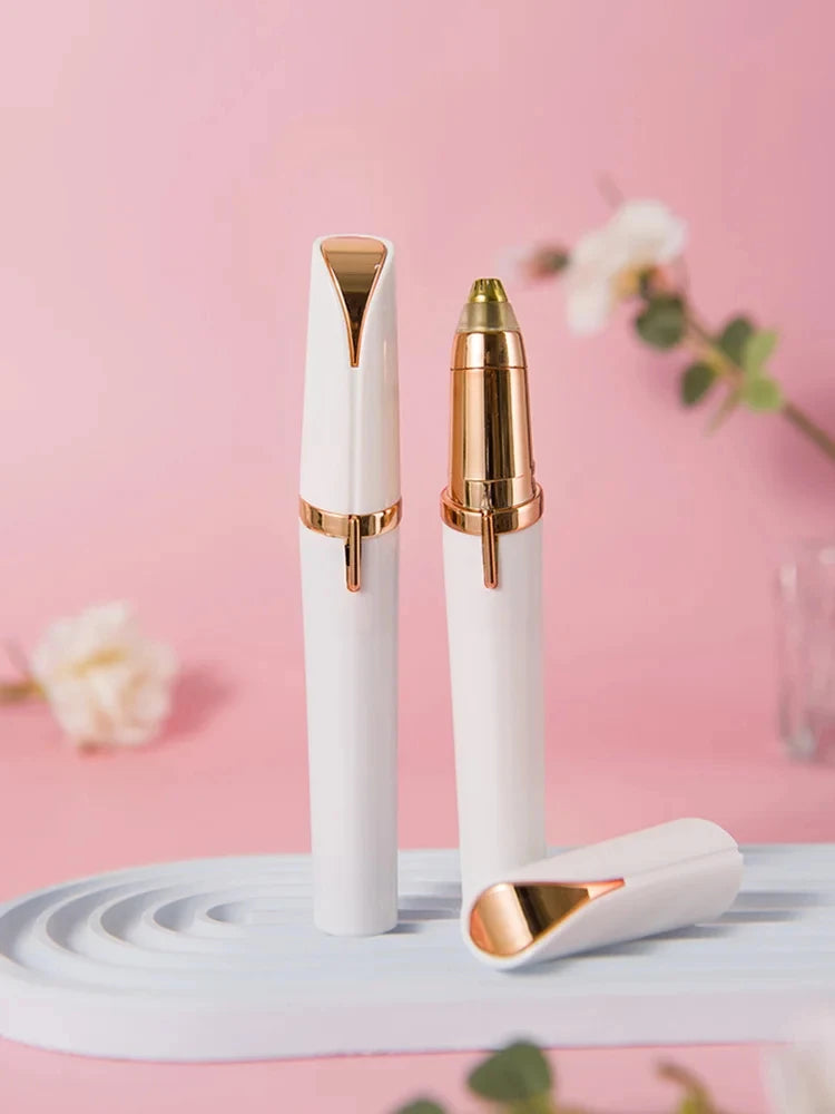 2-in-1 Electric Eyebrow Trimmer & Nose Hair Remover – Portable Facial Grooming Tool