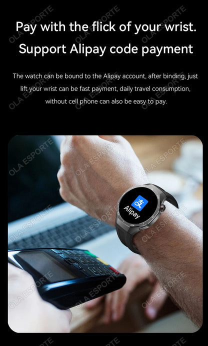 Smart Watch GPS NFC Bluetooth Call 1.52" HD Fitness Tracker Android iPhone