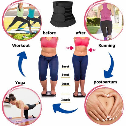 Waist Trainer Slimming Belt – Body Shaper Sport Girdle Sweat Trimmer Cincher for Fitness & Workout