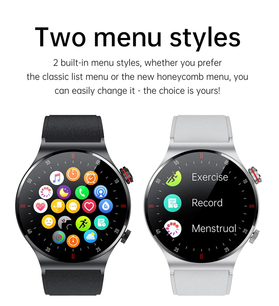 Men’s Bluetooth Call Smart Watch with GPS – AMOLED Full Screen Fitness Tracker for iOS & Android