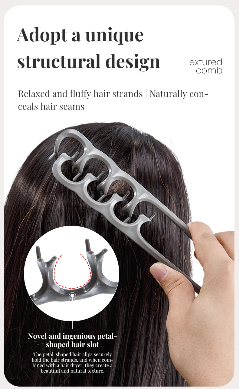 Wide Tooth Volumizing Hair Comb for Men – Detangling Styling Comb for Curly, Wavy & All Hair Types
