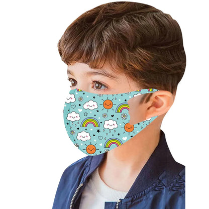 5PCS Washable Kids Face Masks – Reusable Cartoon Mouth Covers for Boys & Girls | Breathable, Comfortable, Dust-Resistant Design